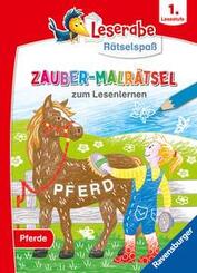 Leserabe Rätselspaß - Zauber-Malrätsel zum Lesenlernen: Pferde (1. Lesestufe)