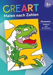 CreArt Malen nach Zahlen ab 5: Dinosaurier