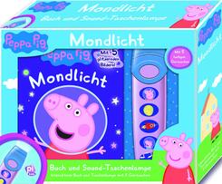 Peppa Pig Mondlich - Interaktives Buch mit 5 glitzernden Bildern + Taschenlampe mit 5 Ger&auml;uschen