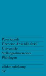 &Uuml;ber eine &raquo;Freie (d.h. freie) Universit&auml;t&laquo;