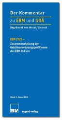EBM 2026 - Zusammenstellung der Geb&uuml;hrenordnungspositionen des EBM in Euro