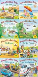 Pixi-Box 234: Pixis neue Sticker-B&uuml;cher (8x8 Exemplare), 64 Teile