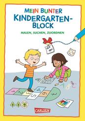 Rätseln für Kita-Kinder: Mein bunter Kindergarten-Block: Malen, suchen, zuordnen