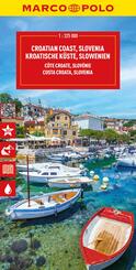 MARCO POLO Reisekarte Kroatische K&uuml;ste, Slowenien 1:325.000