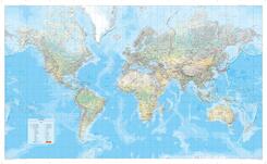 MARCO POLO Die Gro&szlig;e Weltkarte (physisch) 1:30 000 000, plano in H&uuml;lse