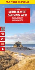 MARCO POLO Reisekarte D&auml;nemark West 1:225.000