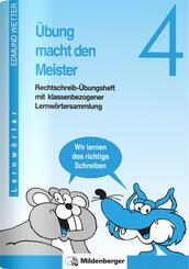 &Uuml;bung macht den Meister - 4. Schuljahr, Druckschrift