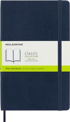 Moleskine Notizbuch Large/A5, Blanko, Soft Cover, Saphir