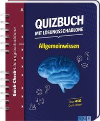 Quizbuch mit L&ouml;sungsschablone Allgemeinwissen