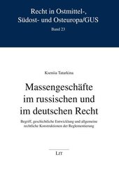 Massengesch&auml;fte im russischen und im deutschen Recht