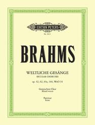 35 Secular Choruses (Weltliche Ges&Atilde;&euro;nge op. 42, 62, 93a, 104, WoO 34)