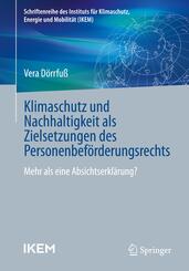 Klimaschutz und Nachhaltigkeit als Zielsetzungen des Personenbef&ouml;rderungsrechts