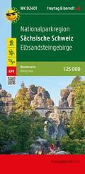 Nationalparkregion Sächsische Schweiz, Wanderkarte 1:25.000, freytag & berndt, WK D2401