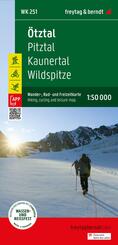 freytag & berndt Wanderkarte WK 251 &Ouml;tztal, Pitztal - Kaunertal - Wildspitze 1:50.000