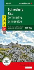 Schneeberg - Rax, Wander-, Rad- und Freizeitkarte 1:50.000, freytag & berndt, WK 022