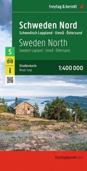 freytag & berndt Stra&szlig;enkarte Schweden Nord, Schwedisch Lappland - Ume&aring; - &Ouml;stersund 1:400.000
