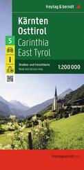 freytag & berndt Stra&szlig;enkarte K&auml;rnten - Osttirol 1:200.000