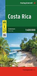 freytag & berndt Stra&szlig;enkarte Costa Rica 1:400.000