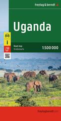 freytag & berndt Stra&szlig;enkarte Uganda 1:500.000