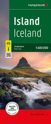 freytag & berndt Stra&szlig;enkarte Island, Softcover 1:400.000