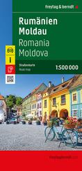 freytag & berndt Stra&szlig;enkarte Rum&auml;nien - Moldau 1:500.000
