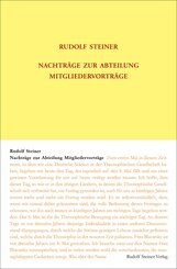 Nachträge zur Abteilung Mitgliedervorträge