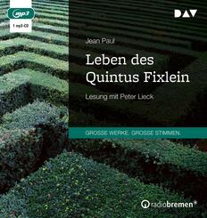 Leben des Quintus Fixlein,1 Audio-CD, 1 MP3