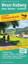 PUBLICPRESS Leporello Radtourenkarte Weser-Radweg, Hann. M&uuml;nden - Cuxhaven
