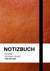 Notizbuch A4 dotted - 100 Seiten Soft Cover - braun - FSC Papier