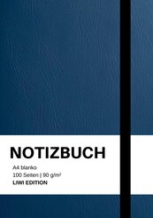 Notizbuch A4 blanko blau - 100 Seiten Soft Cover - FSC Papier