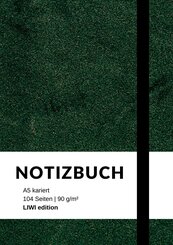 Notizbuch A5 kariert - 100 Seiten 90g/m&sup2; - Soft Cover gr&uuml;n - FSC Papier