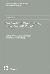 Die Gesch&auml;ftsf&uuml;hrerhaftung in der GmbH & Co. KG