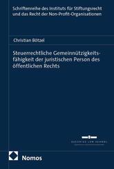 Steuerrechtliche Gemeinn&uuml;tzigkeitsf&auml;higkeit der juristischen Person des &ouml;ffentlichen Rechts
