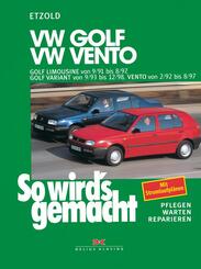 VW Golf Limousine von 9/91 bis 8/97, Golf Variant von 9/93 bis 12/98, Vento von 2/92 bis 8/97
