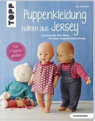 Puppenkleidung n&auml;hen aus Jersey