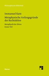 Metaphysische Anfangsgr&uuml;nde der Rechtslehre.Tl.1
