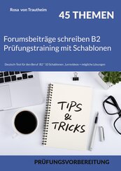 Forumsbeitr&auml;ge schreiben B2 Pr&uuml;fungstraining mit Schablonen