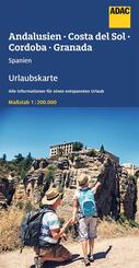 ADAC Urlaubskarte Andalusien, Costa del Sol 1:200.000