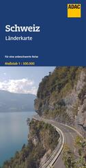 ADAC L&auml;nderkarte Schweiz 1:300.000
