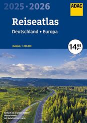 ADAC Reiseatlas 2025/2026 Deutschland 1:200.000, Europa 1:4,5 Mio.