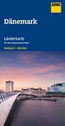 ADAC L&auml;nderkarte D&auml;nemark 1:300.000
