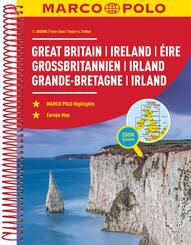 MARCO POLO Reiseatlas Gro&szlig;britannien, Irland 1:300.000. Great Britain, Ireland, &Eacute;ire / La Grande-Bretagne, Irlande