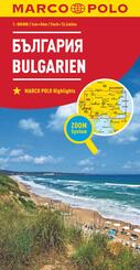 MARCO POLO L&auml;nderkarte Bulgarien 1:800.000. Bulgarie / Balgarija / Bulgaria -