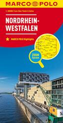 MARCO POLO Regionalkarte Deutschland 05 Nordrhein-Westfalen 1:200.000. North Rhine-Westphalia / Rh&eacute;nanie-du-Nord-Westphalie