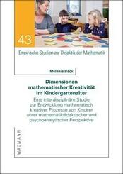 Dimensionen mathematischer Kreativit&auml;t im Kindergartenalter