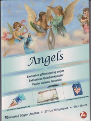 10 Bögen Geschenkpapier - Engelmotive
