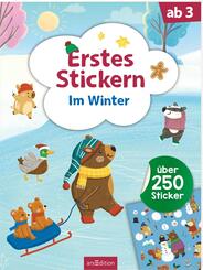 Erstes Stickern - Im Winter