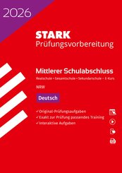 STARK Deutsch E-Kurs - Mittlerer Schulabschluss (MSA) 2026 NRW - Pr&uuml;fungsvorbereitung, m. 1 Buch, m. 1 Beilage