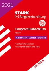 STARK L&ouml;sungen zu Mathematik, Deutsch, Englisch - Hauptschulabschluss 2026 Hessen - Pr&uuml;fungsvorbereitung