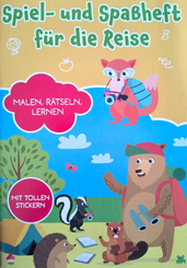 Lernheft DIN A5 mit Stickern - Spiel- und Spa&szlig;heft f&uuml;r die Reise